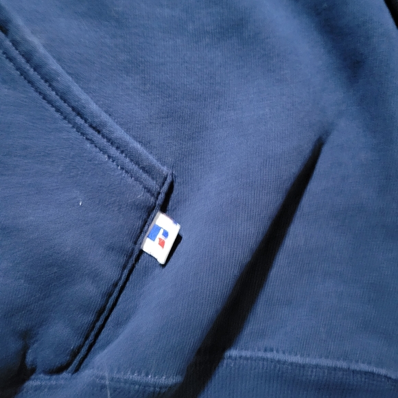 90s Russel Hoodie, Navy Blank. - Picture 2 of 4